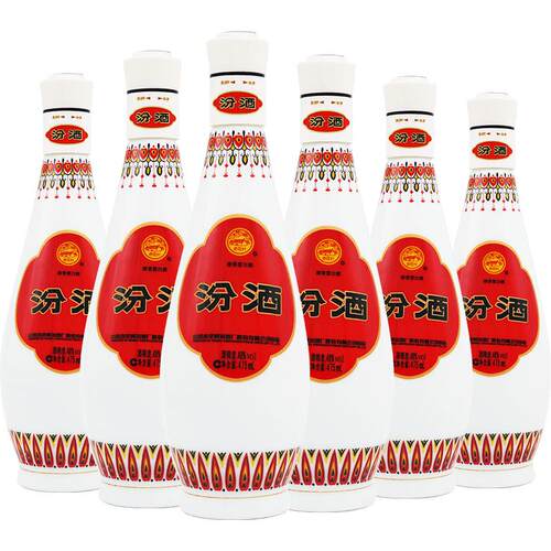 山西杏花村汾酒48度乳玻汾酒475ml*6瓶 国产清香型白酒