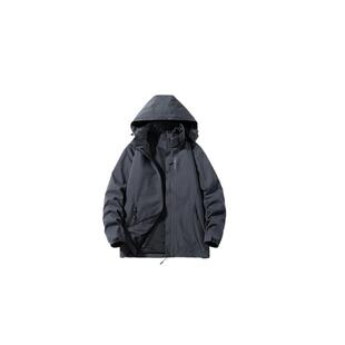 冲锋衣男春秋防风外套三合一风衣防水防雨户外登山黑色大码骑行服