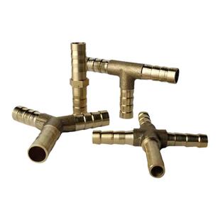 铜宝塔接头快插直通T型三通四通6/8/10/12/16mm煤气气管软管接头