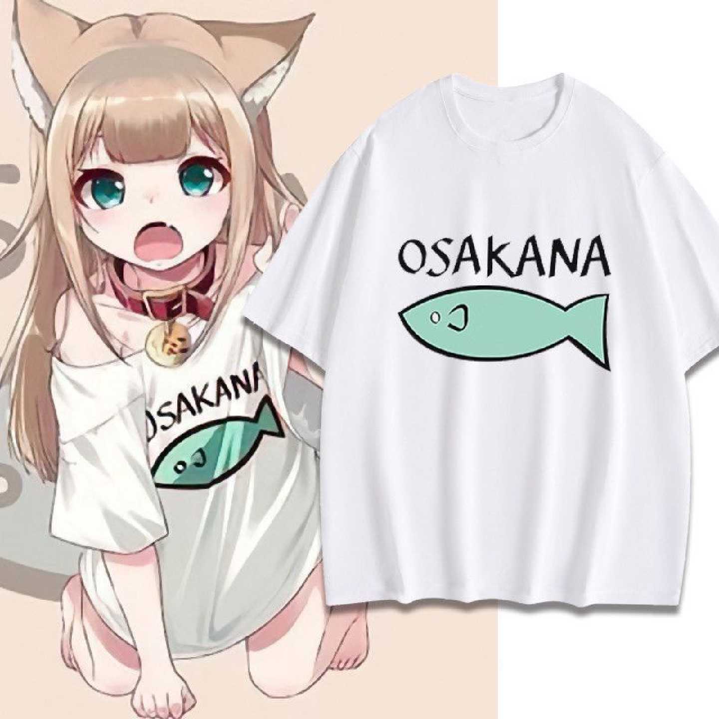 【店铺热销】40二次元衣服日系cos猫娘同款动漫T恤短袖少女周边黄