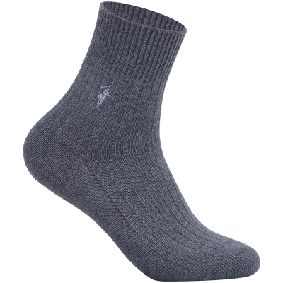 POLO保暖男士纯棉厚款中筒袜秋冬