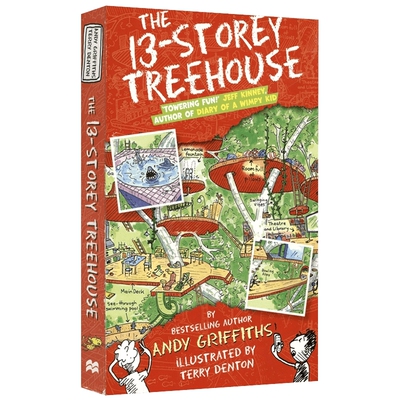 The 13 Storey Treehouse 英文原版 小屁孩树屋历险记 13层疯狂树屋 儿童英语漫画书 黑白插图 英文版进口课外读物 纽约时报畅销书