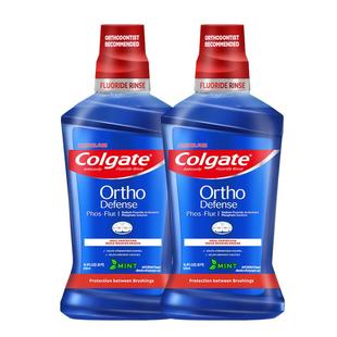 高露洁正畸漱口水学生牙套进口含氟便携2支装再矿化儿童