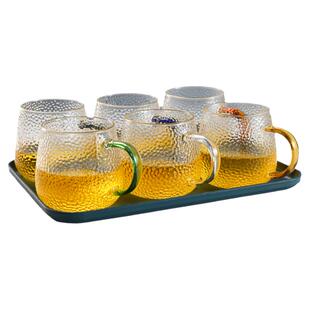 家用玻璃杯子家用套装客厅耐高温泡茶杯凉水杯带把手喝水杯子2112