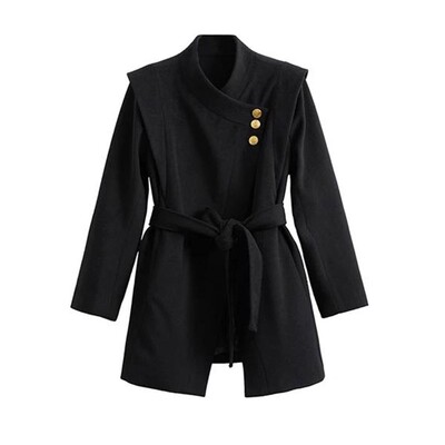 黑色羽绒大衣女2025冬季新款显瘦