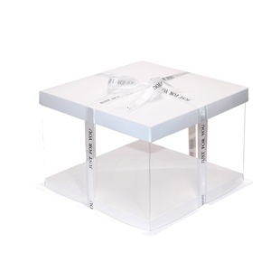 生日蛋糕盒子全透明包装盒加高4 6 8 10寸12双层芭比方形礼盒定制