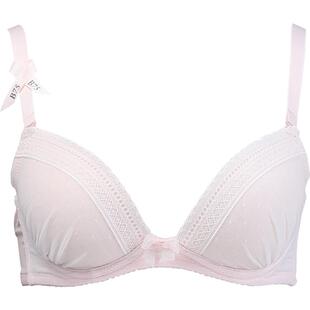 tutuanna文胸女 棉质有钢圈肩带可拆卸蕾丝性感甜美舒适文胸内衣