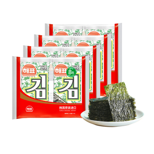 【自营】韩国进口海牌菁品海苔16g*4袋儿童即食拌饭零食烤紫菜片