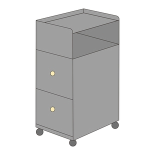 实木床头柜脚轮款简约小型窄柜收纳柜儿童夹缝床边柜定制20 25 30