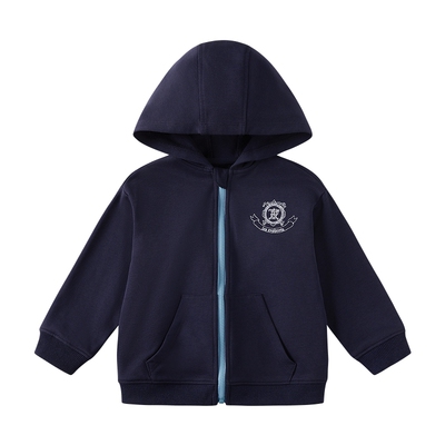 丽婴房春季新品男女童学院风卫衣