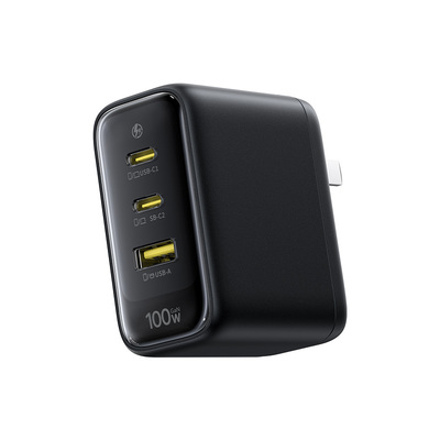 100W三口快充，自带1.5米数据线