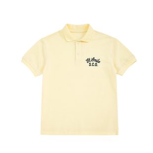 Its smile童装男童纯棉短袖t恤夏季儿童全棉polo衫男孩白色上衣薄