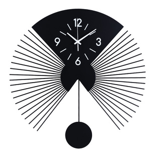 新中式钟表客厅家用电视背景墙装饰现代简约时钟时尚创意挂钟大气