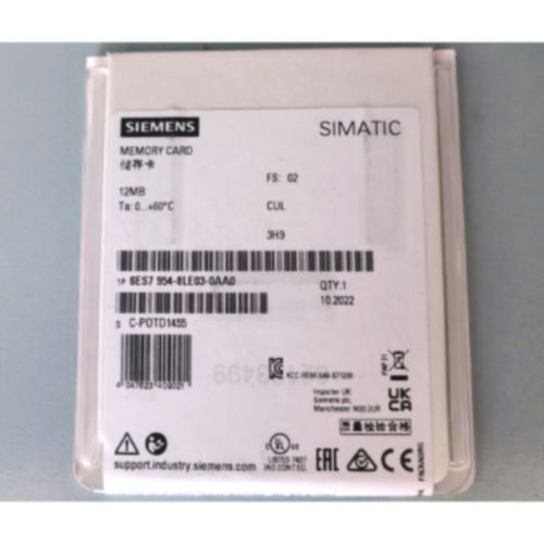 议价6ES7954-8LE03-0AA0西门子S7-1200存储卡MCC12MB6ES79548LE03