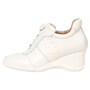 LINGMEICHEN坡跟运动鞋新款女士休闲厚底鞋增高小白鞋旅游鞋女鞋