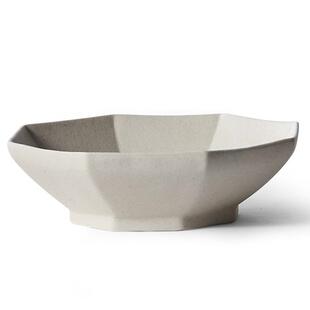 不饰【糯米釉八角碟】侘寂风盘子日式蘸料碟陶瓷汤菜盘复古壶承盘