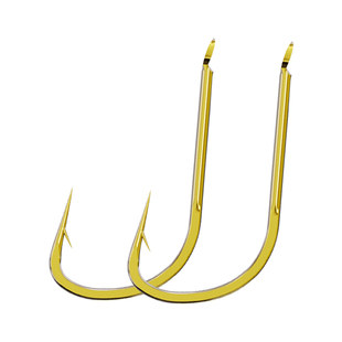 金袖鱼钩有倒刺无刺鱼钩正品散装袖钩长柄细条鲫鱼钩小号金秀鱼钩