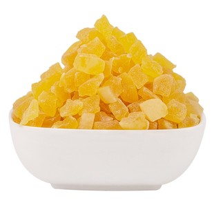 菠萝丁碎粒凤梨干波萝干500g泡水散装果脯水果干烘焙原料果丁商用