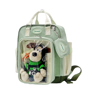 木与石绿色娃包痛包通勤大食量外出小痛包二次元微食量可爱双肩包