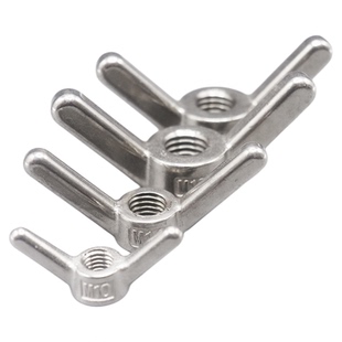 304不锈钢羊角螺母长耳朵手拧螺母元宝螺帽蝴蝶型螺帽大全M6-M24