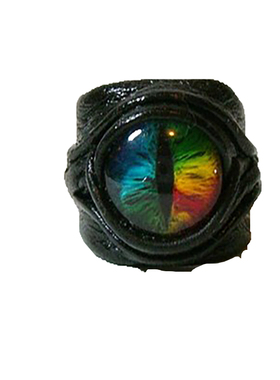 哥特朋克邪恶眼睛皮革戒指