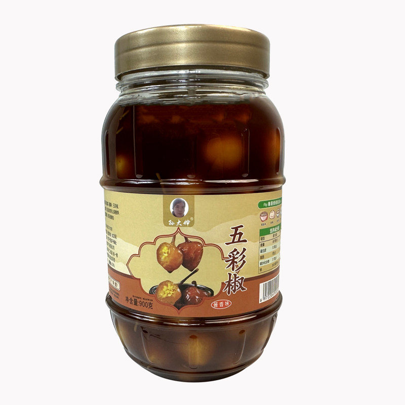 广西特产五彩椒腌制七彩泡椒