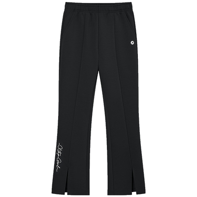 特步童装女童喇叭裤儿童加绒运动裤2025秋冬新款大童裤子冬装长裤