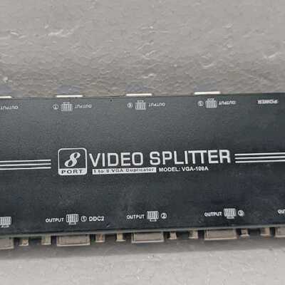 1 PC 8 PORT VIDEO SPLITTER  DUPLICATOR MODEL:VGA-108A VIDEO2