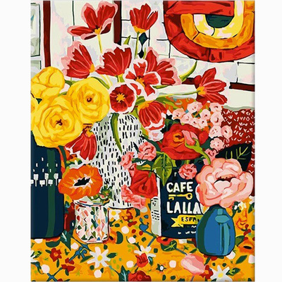 数字油画diy油彩画花卉钟情于你