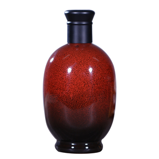 春节礼盒包装一盒2瓶防伪盖彩釉白酒瓶宜兴紫砂陶瓷1斤装小酒坛子