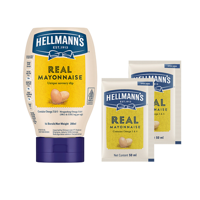 好乐门REAL醇香咸甜味蛋黄酱进口