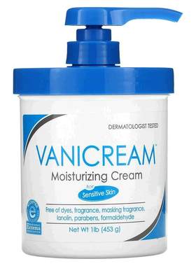 香港直邮Vanicream保湿霜敏感肌肤无麸质温和细腻不刺激453g正品