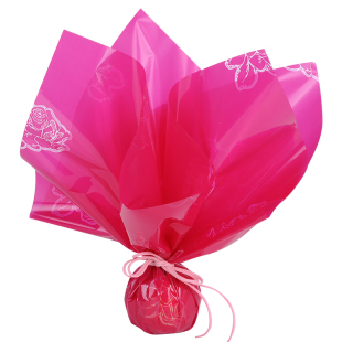 大玫瑰印花玻璃纸塑料纸鲜花包装 圣诞平安夜包苹果的包装纸