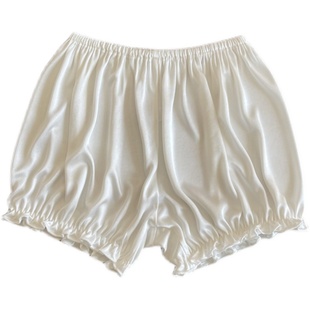 安全裤女防走光夏季薄款可外穿jk白色花苞保险裤短裤南瓜裤打底裤