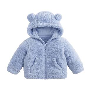 【抗静电】马克珍妮男女童双面舒棉绒小耳朵外套儿童早春外套