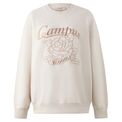 ELAND时尚花卉图案长袖卫衣