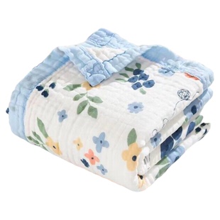 宝宝外出小毯子薄款夏季婴儿纱布纯棉毛巾被子推车盖毯午睡夏凉被