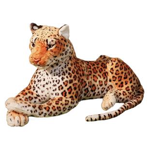 大号仿真豹子公仔毛绒玩具摆件金钱假模型摄影道具玩偶儿童礼物男