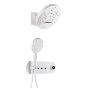 德希顿6050数显恒温暗装花洒套装淋浴铜嵌入墙大瀑布喷头预埋式