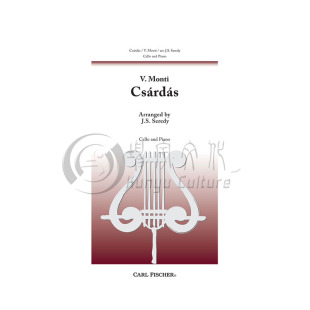 蒙蒂 查尔达什舞曲 A小调 大提琴附钢伴 费舍尔原版乐谱书 Vittorio Monti Csardas in A Minor for Cello and Piano B2519