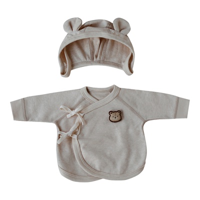 新生儿A类纯棉护肚半背衣春秋