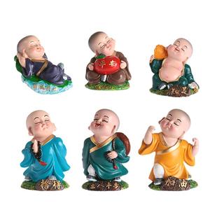 车内饰品摆件精致可爱车载小和尚车上内饰品汽车中控台仪表台装饰