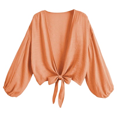 Solid color bikini beach shirt cover up 纯色比基尼沙滩衬衫女