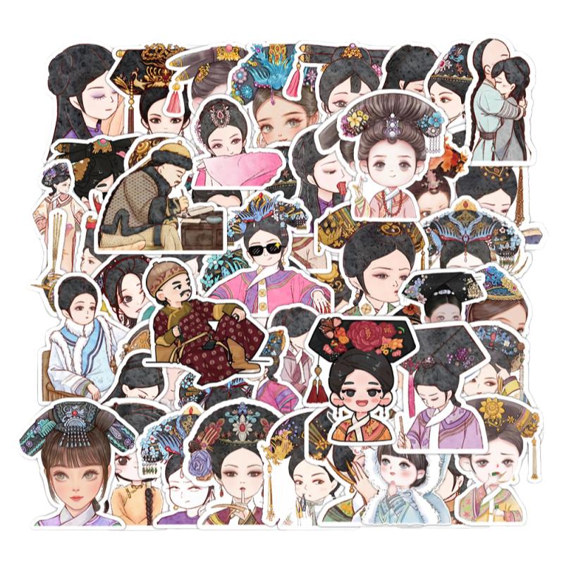 50张Q版甄嬛传人物贴纸防水贴画