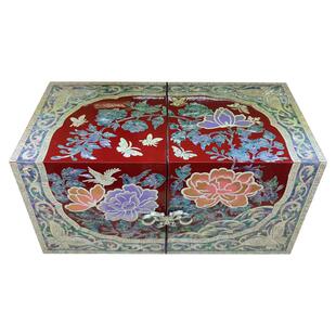 手工非遗螺钿漆器首饰盒耳钉耳环手链项链收纳女神节闺蜜礼物礼盒