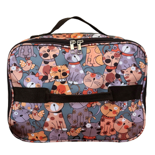 学生扁平分隔专用饭盒袋便当包防水防油加厚保温大容量铝箔午餐包