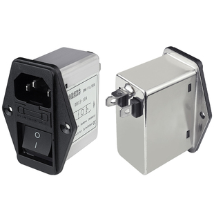 电源EMI滤波器 DOREXS -10A 三合一插座带开关保险 电源滤波器