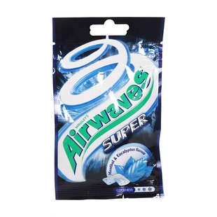 香港airwaves劲浪爽浪无糖口香糖极酷呛凉薄荷5袋超清凉零食