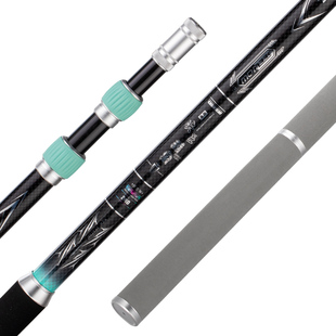 达瓦卡兹高碳素野钓抄网杆超轻超硬伸缩定位飞磕飞抄钓鱼抄网鱼竿