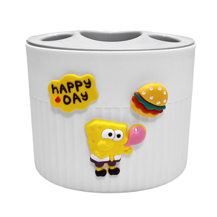 卫生间牙刷架子置物架高颜值可爱卡通家用洗漱台面牙膏收纳架沥水